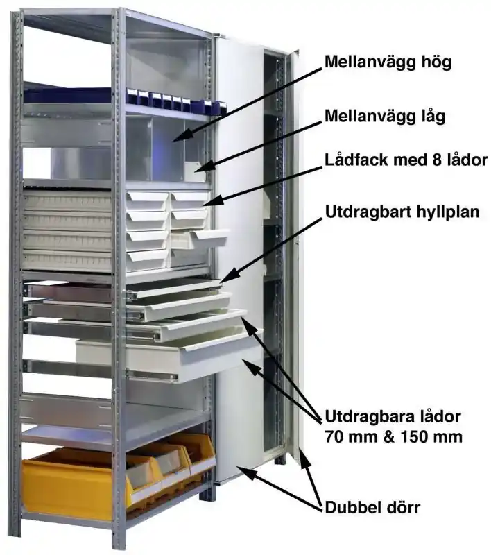 Mellanvägg för hyllställ Constructor 250 x 500 mm prisnedsättning