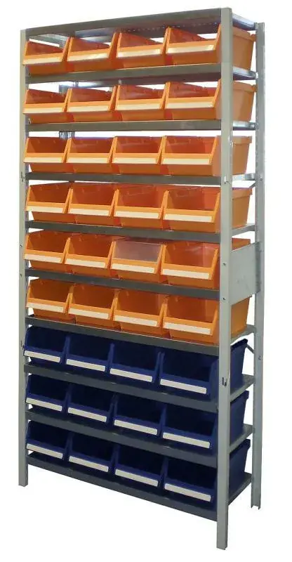Rea Hyllställ Gigant Öppet Startsektion, 10 hyllplan, 1996 x 1000 x 400 mm
