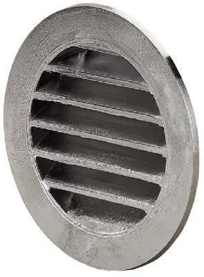 Rabatt VENTILGALLER RUNT 100 GJUT ALU