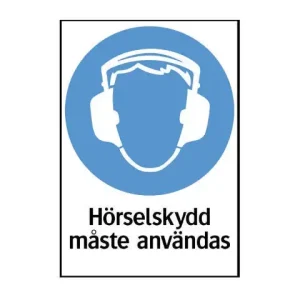 Begränsad tid SKYLT HÖRSELSKYDD