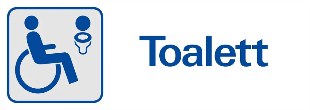 SKYLT TOALETT HANDIKAPP Trygg betalning