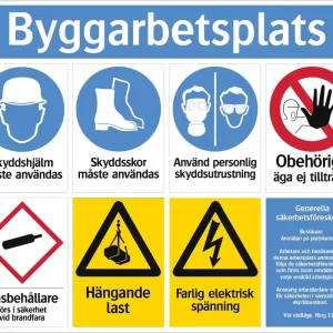 KOMBINATIONSSKYLT BYGGARBETSPLATS Erbjudande