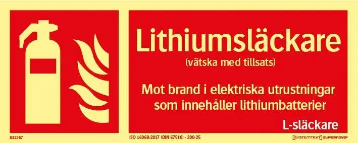 SKYLT LITHIUMSLÄCKARE ISO Billigare