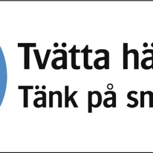 prisnedsättning DEKAL TVÄTTA HÄNDERNA 210X74MM