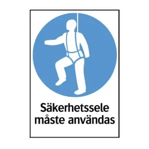 SKYLT SÄKERHETSSELE Snabb leverans