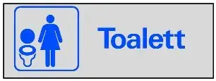Trygg betalning SKYLT TOALETT DAM