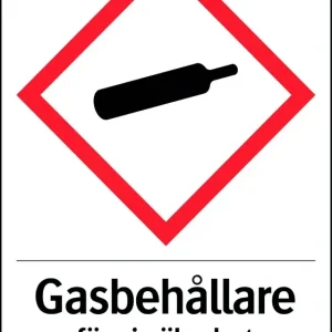 Rabatt SKYLT GASFLASKOR REFL 210X297