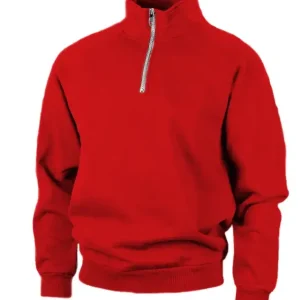 SAREK SWEATSHIRT HALVZIP RÖD Trygg betalning