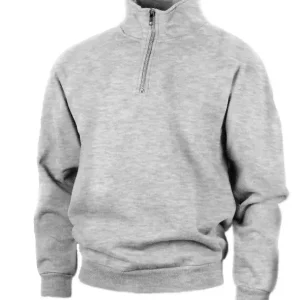 SAREK SWEATSHIRT HALVZIP LJUSGRÅ Snabb leverans