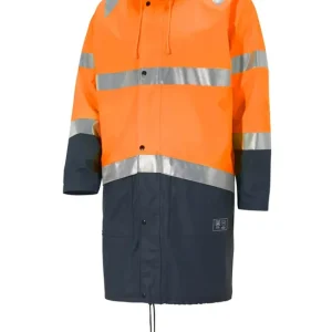 Säker betalning REGNJACKA HIVIS KLASS 3 ORANGE/MARIN 100 CM