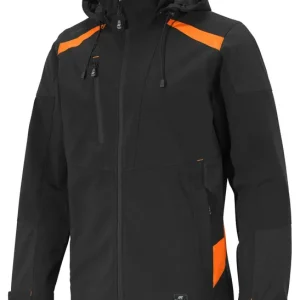 prisnedsättning 919-0 CONTRAST SOFTSHELLJACKA SVART/ORANGE