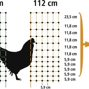 EURO NET "FÅGEL"112cm-50m Rabatter