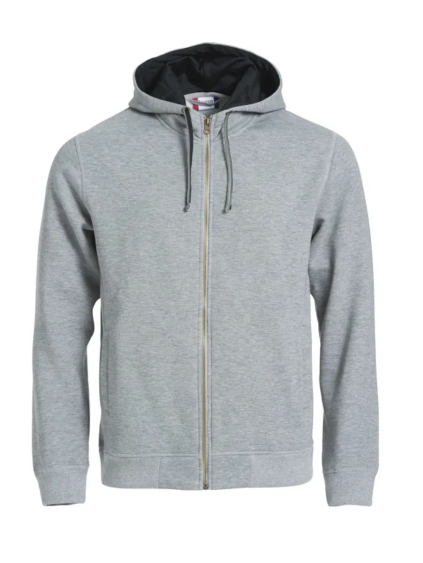 HOODIE CLASSIC 021044 FULLZIP GRÅMELERAD Nyhet