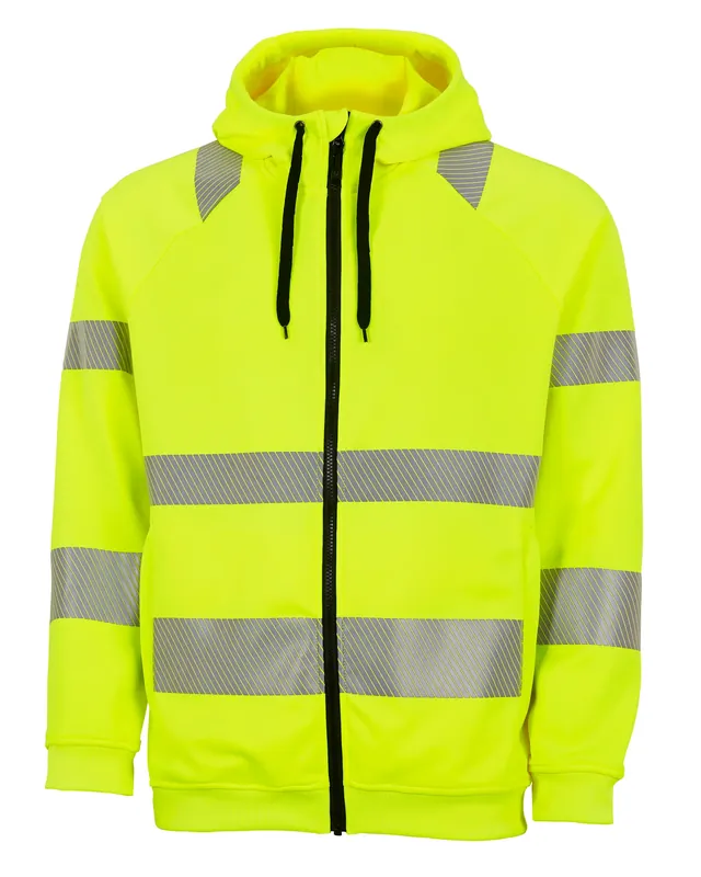 SWEATSHIRT FULLZIP HOODIE VARSEL ESSENTIAL G229 GUL Lågt pris