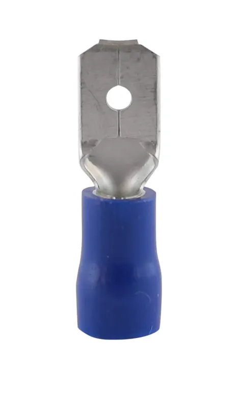Kundfavorit ISOLERAD FLATSTIFT, BLÅ, 6.3X0.8MM, 100ST