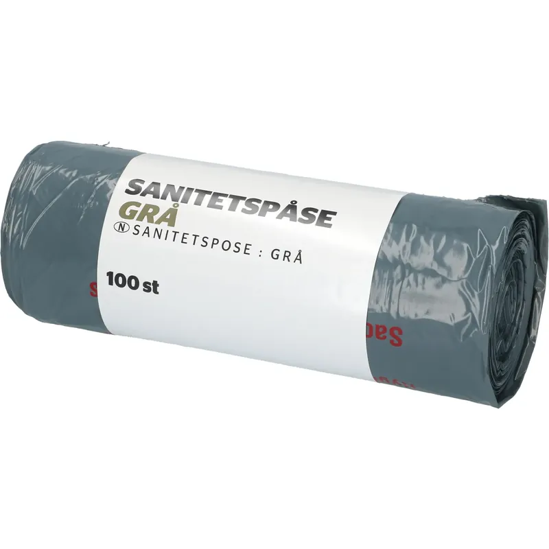 Outlet SANITETSPÅSE GRÅ 100ST/RULLE