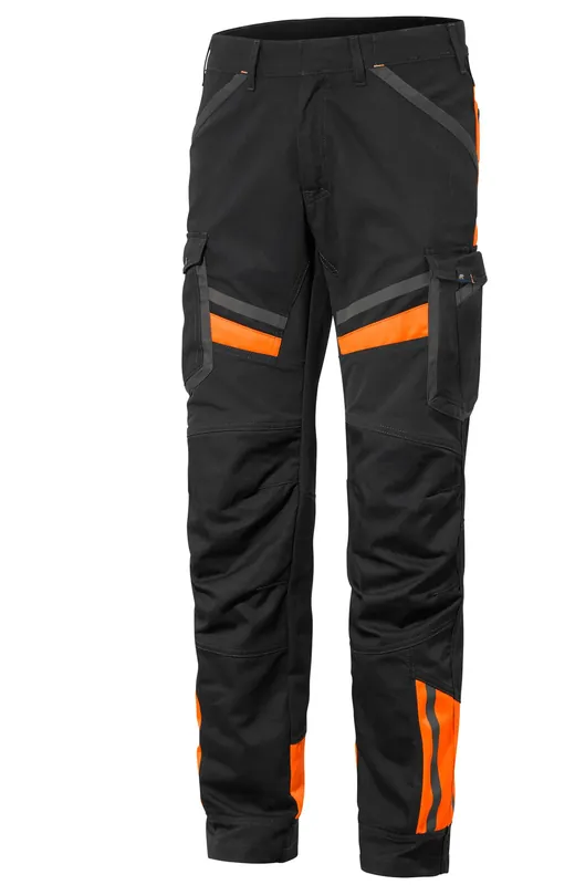 SERVICEBYXA STRETCH CONTRAST 690-0 SVART/ORANGE Säker betalning