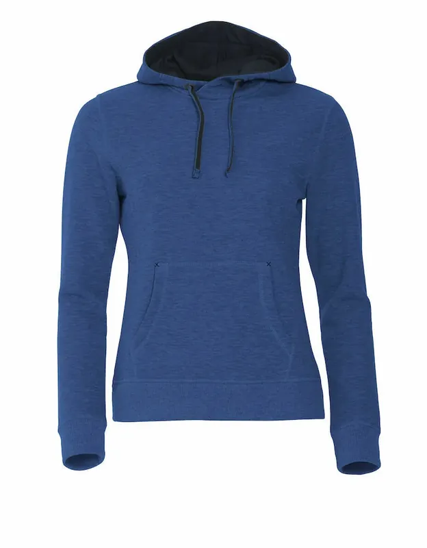 HOODIE CLASSIC 021042 DAM BLÅMELERAD S Snabb frakt