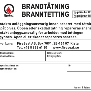 BRANDTÄTNINGSETIKETTER-100 Fynd
