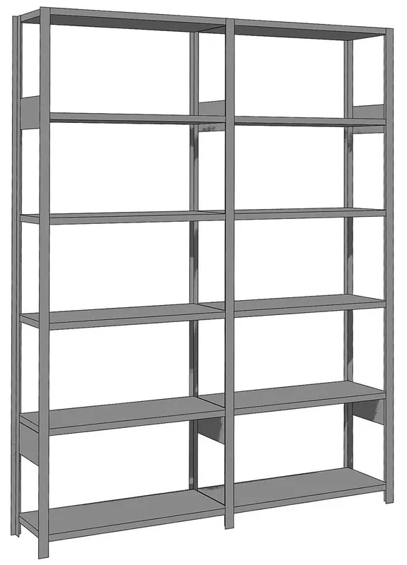 Begränsat erbjudande Hyllställ Startsektion Constructor S-gavel Öppet 2100 600 mm