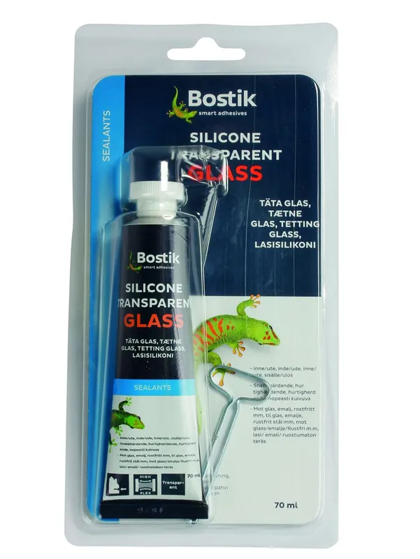 Kundfavorit BOSTIK SILICON GLASS TRAN 70ML