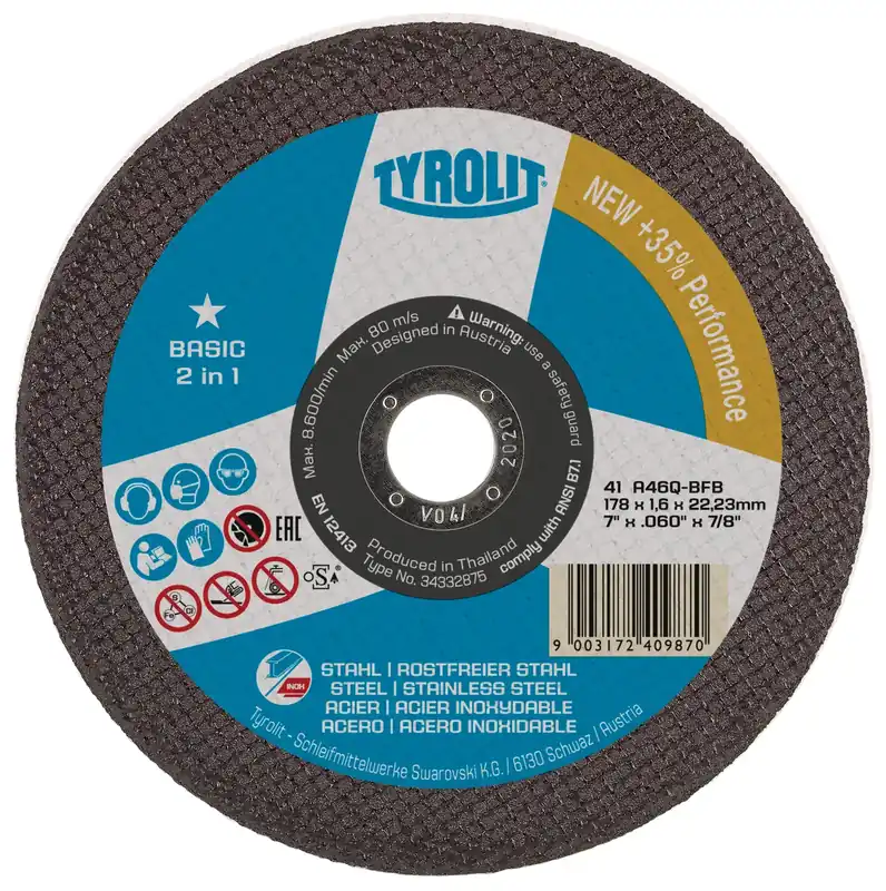 I lager KAPSKIVA BASIC 178X1.6X22.2 2IN1