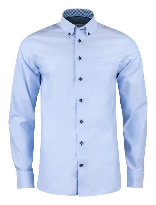 Rabatt SKJORTA RED BOW 121 SLIM FIT HIMMELSBLÅ