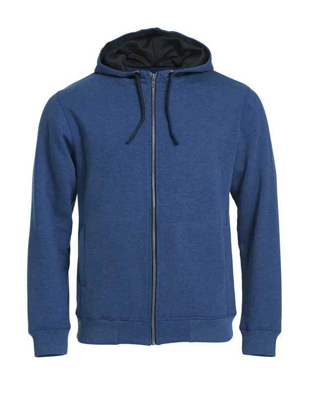 HOODIE CLASSIC 021044 FULLZIP BLÅMELERAD Outlet