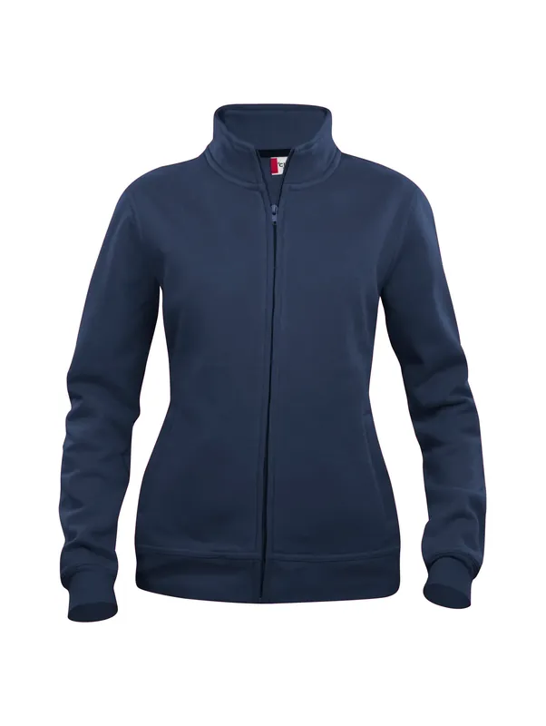 SWEATSHIRT CARDIGAN BASIC 021039 DAM MÖRK MARIN I lager