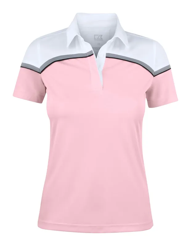 PIKÉ SEABECK POLO DAM ROSA/VIT Trygg betalning