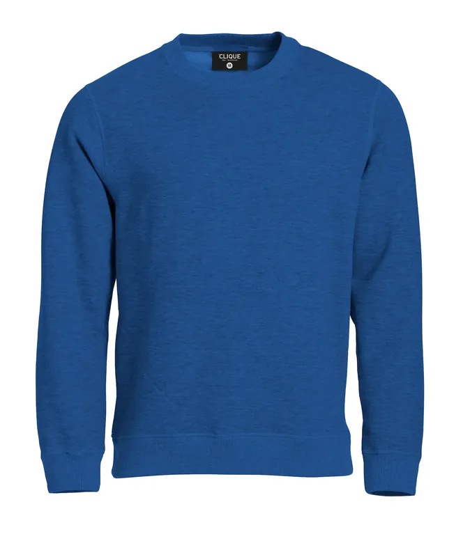 SWEATSHIRT CLASSIC 021040 RUNDHALS BLÅMELERAD Premium