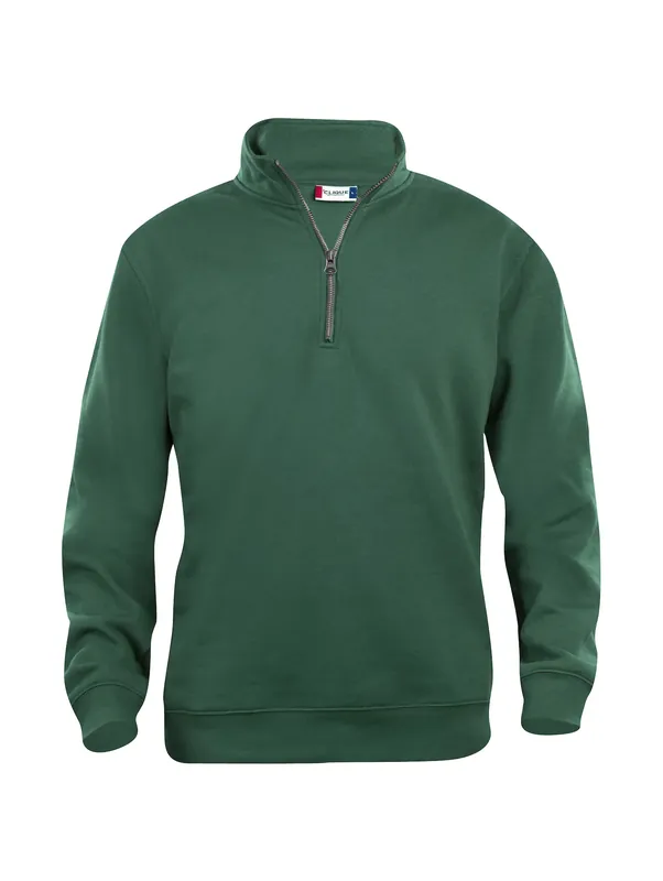 SWEATSHIRT BASIC 021033 HALFZIP BUTELJGRÖN Köp online
