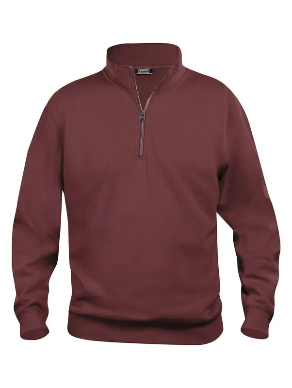 SWEATSHIRT BASIC 021033 HALFZIP BURGUNDY Populärt val