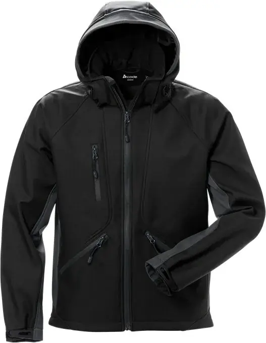 SOFTSHELL JACKET BLACK/GREY Snabb frakt