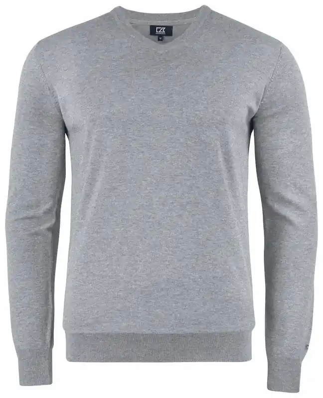Populärt val OAKVILLE V-NECK TRÖJA GRÅMELANGE
