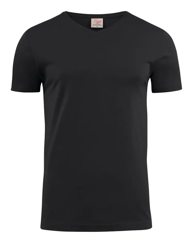 Fynd T-SHIRT HEAVY V-NECK RSX SVART