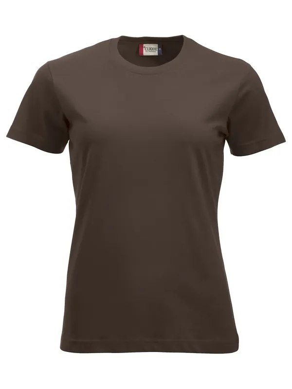 Begränsat erbjudande T-SHIRT NEW CLASSIC-T 029361 DAM DARK MOCCA