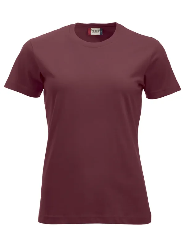 Bästa pris T-SHIRT NEW CLASSIC-T 029361 DAM VINRÖD