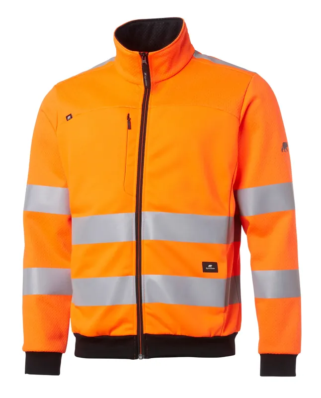 Handla nu SWEATSHIRT NEO FULLZIP VARSEL KLASS 3 ORANGE
