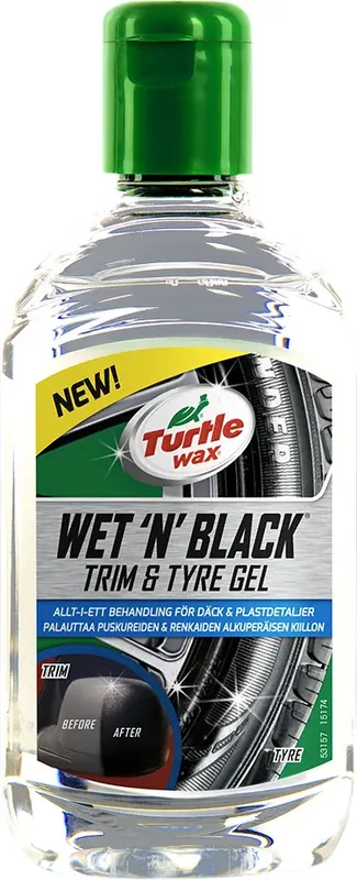 Bästa pris TURTLE WAX WET N BLACK TRIM N TYRE GEL 300 ML