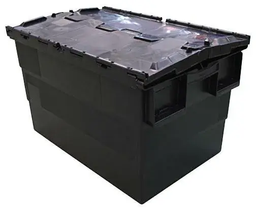 Handla nu Transportlåda med Lock Gigant Återvunnen 600 x 400 x 350 mm, Grön