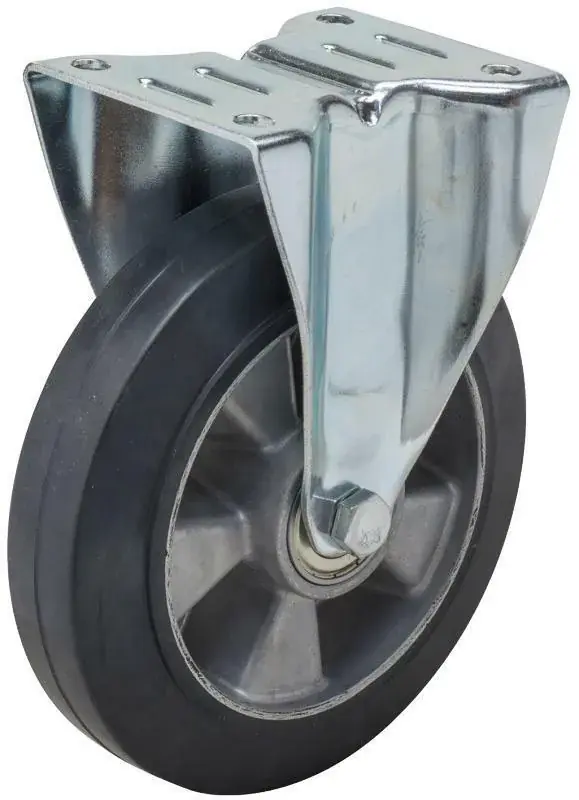 Fasthjul Gigant 4PF Elastiskt Gummi/Aluminiumnav 160 x 50 mm Premium