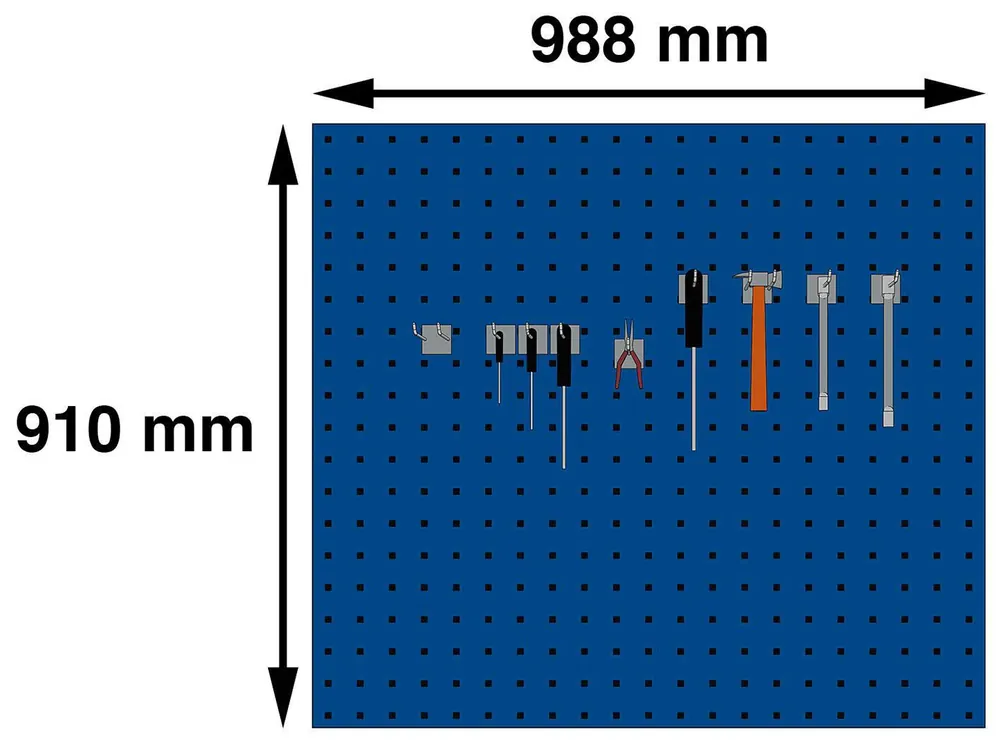 Expressleverans Verktygspanel Gigant Perforerad Blå, 988 x 910 mm