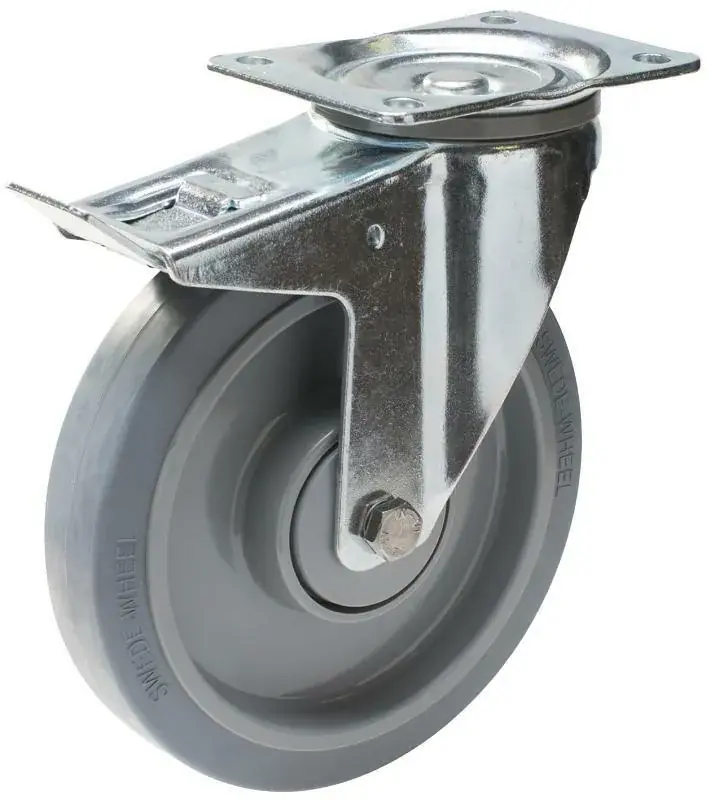 Länkhjul med broms Gigant 4PB EL Gru/PA 100 x 36 mm Begränsad tid