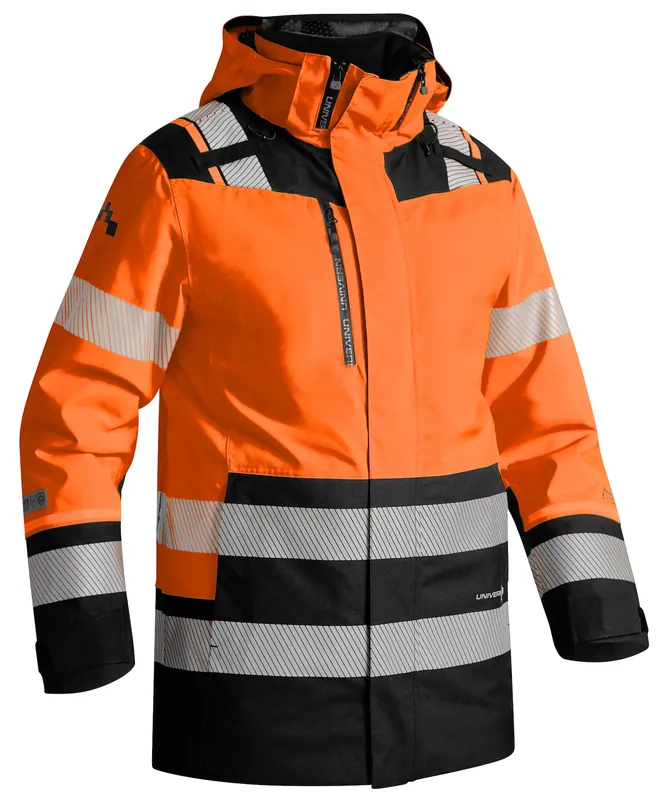 Snabb leverans 2-IN-1 VINTERPARKAS VARSEL PROTEC 87324 ORANGE/SVART