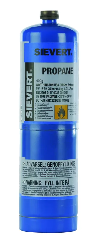 SIEVERT PROPANFLASKA 400G - UNEF 1" GÄNGA Kampanjpris