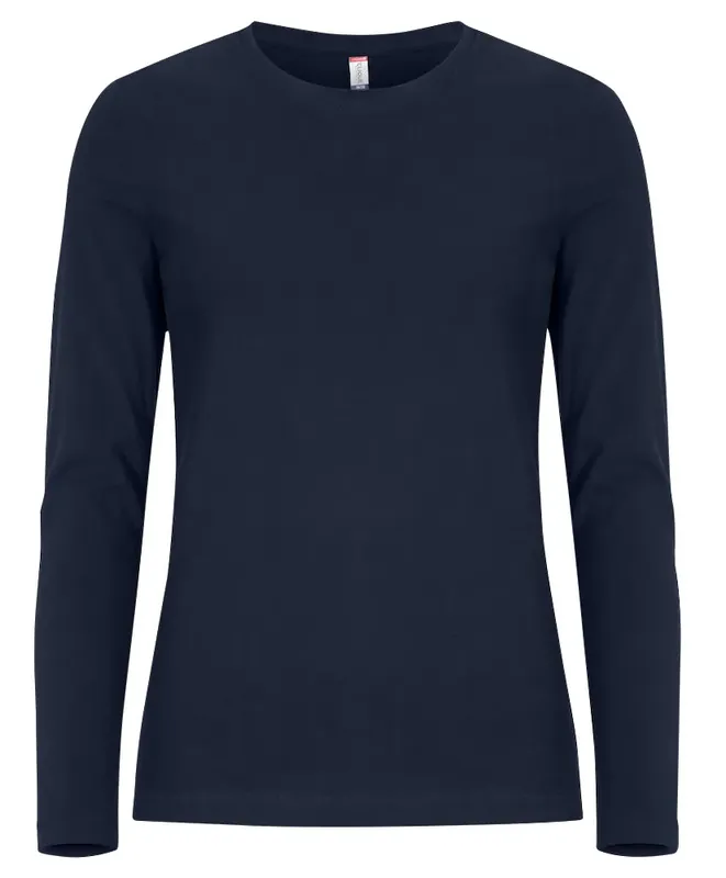 T-SHIRT PREMIUM FASHION-T 029359 LÅNGÄRM DAM MÖRK MARIN Kampanjpris