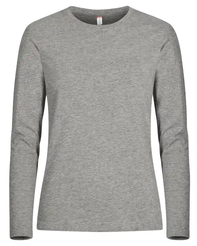 PREMIUM FASHION-T LS DAM GRÅMELERAD Populär