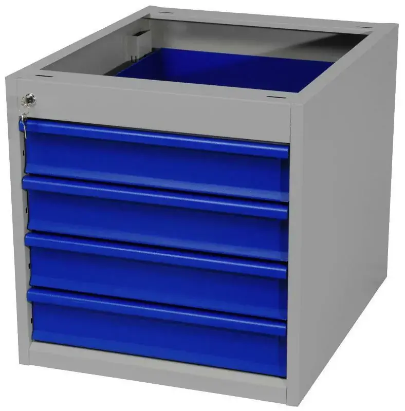 Verkstadshurts Gigant Stabile djup 670 mm Grå/blå, 540 mm, 4 lådor (4 x 100 mm) Billig