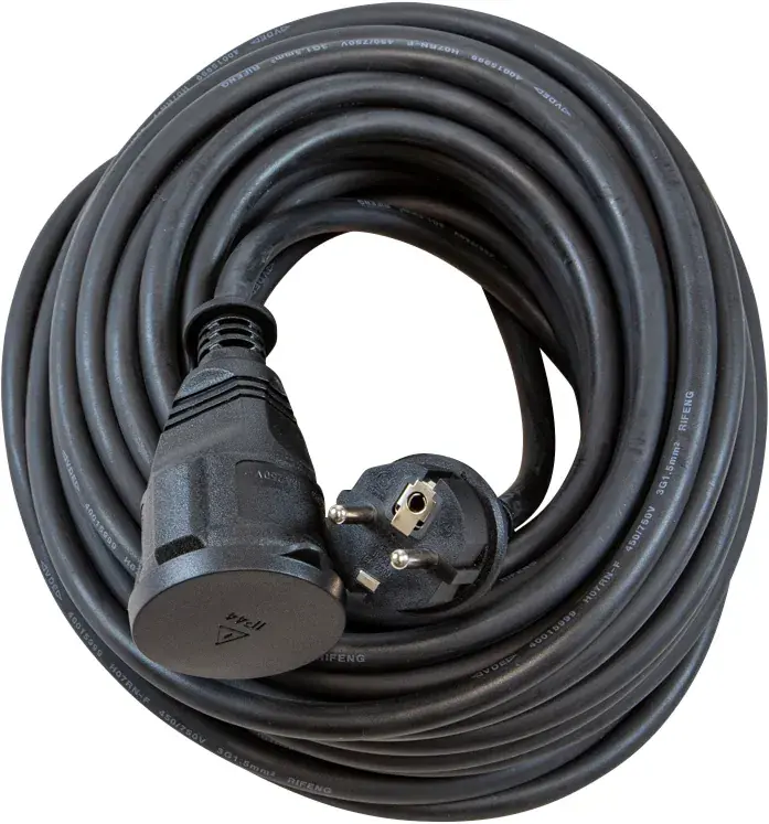 SKARVSLADD 20M H07RN-F 3G1.5 IP44 JORDAD PETSKYDD LOCK SVART Outlet
